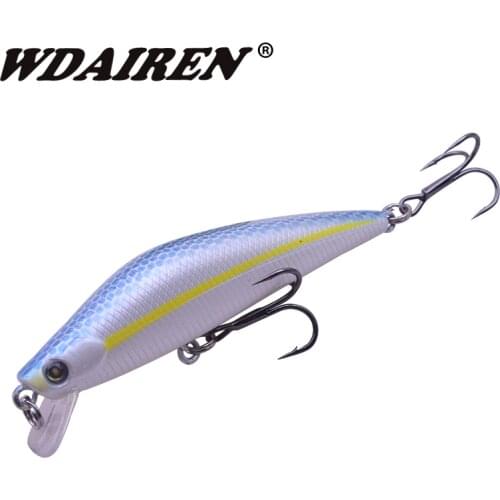 WDAIREN Fishing Lure Hard Bait Minnow 80mm 8g Artificial Baits Fishing Wobbler Dive 1m Pike Bass Crankbait Fishing tackle WD-515
