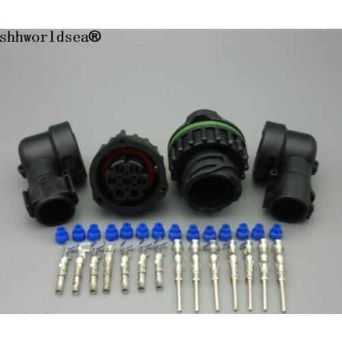 Worldgolden 1/5/30sets 1.5mm 7 Pin 967650-1 female 1718230-1 male Auto Sensor plug Sheath Waterproof IP67/69,temp resistance