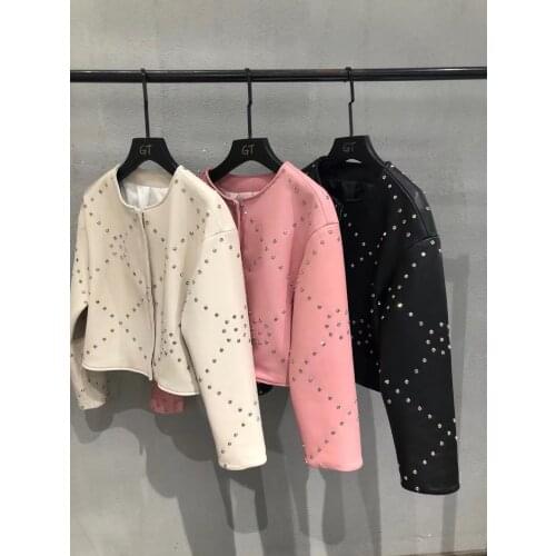 Genuine Leather Jacket Women 2021 Spring Autumn New Fashion Casual Style Short Real Sheepskin Coat Female Plus Size