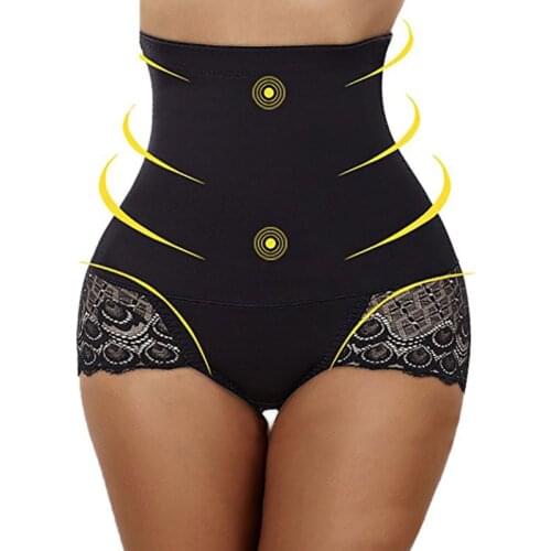 2019 Women Lace Slimming High Waist Body Shaper Briefs Control Abdomen Hips Shapewear Shorts Panty