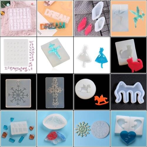 1Pcs English Alphabet Epoxy Resin Molds Mixed Style Silicone Casting Molds For DIY Jewelry Making Findings Supplies Accessories