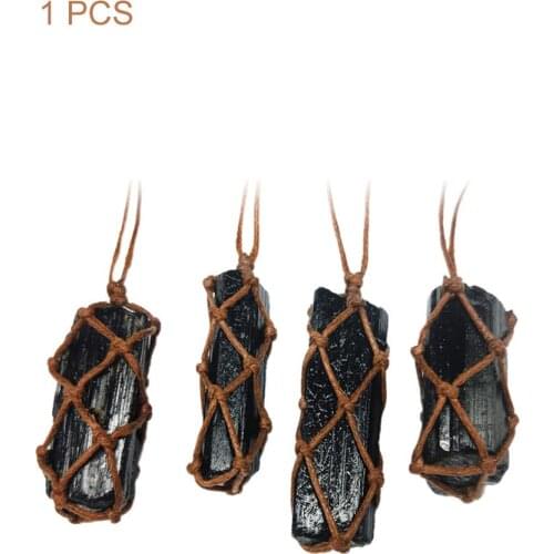 1PCS Natural Black Tourmaline Tourmaline Ore Can Be Used Charm Pendant For Men Women For Diy Jewelry Making Necklace Accessories