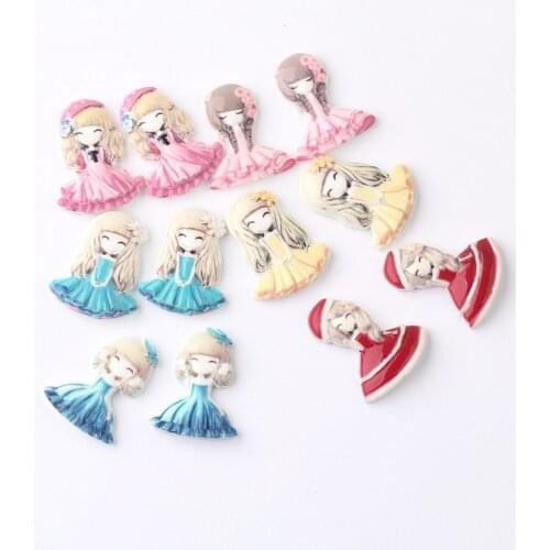 20pcs 3X2.3CM Princess cartoon flatback DIY hair bow accessories shower decoration Center Crafts