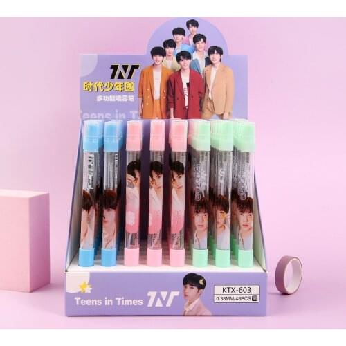 3PC Times Youth League Ding Chengxin Cute Style Spray Pen Student Study Stationery Exam Sign Pen School Supplies Star Souvenir