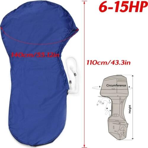 420D 6-15HP marine all outboard engine motor protection cover blue for 6-15HP Motor Waterproof