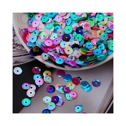 800pcs/lot 8mm Cup AB Multi Colors Round Sequin Wedding Cloth Accessory Mix Colors