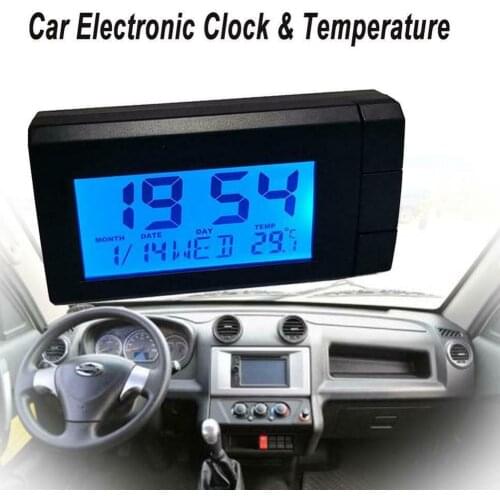 Car Clock Auto Car Truck Dashboard Vehicle Electronic Digital Digital Accessories Clock Temperature Mini Car Clock A5Y0