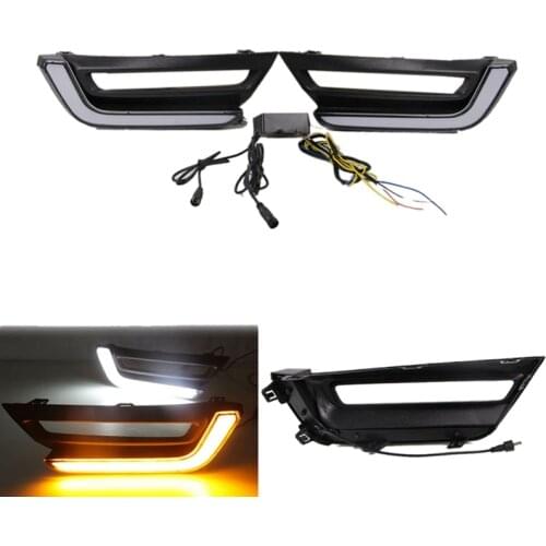 Car LED DRL Front Daytime Running Light Fog Turn Lamp Set for Honda CRV CR-V 17-18