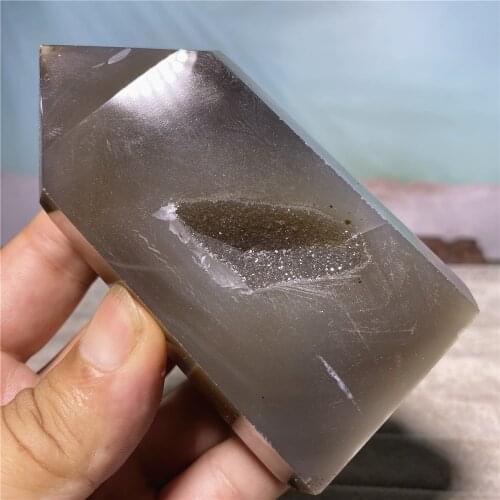 Tower Druzy Agate Natural Voog Quartz Crystal Point Cluster Healing Stones Specimen Home Crafts Decoration Gift Geode Wand