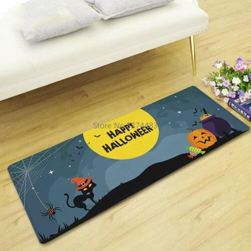 Halloween Doormat Long Carpet for Living Room Anti-slip Children Room Floor Mat Creative Rug Dustproof Carpet Hallway Mat