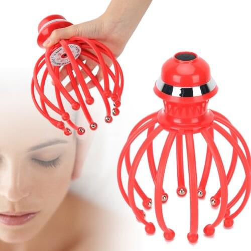 1Pcs Electric Octopus Claw Scalp Massager Hand Free Therapeutic Head Scratcher Relief Hair Stimulation Rechargable Stress Relief