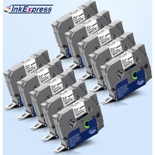 10PK Labels For Brother TZe 231 Label Tape tze-231 Laminated Tape 12mm For Brother P touch PT-E110 PT-H100P PT-H100R Label Maker