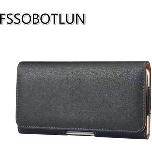FSSOBOTLUN,High Quality PU Leather Holster Belt Magnectic Clip Case Bag For DEXP Z155 5.5-6.0 inch/Ixion ES355 Ice/M355