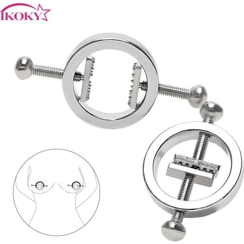 IKOKY 1 Pair Nipple Stimulator Sex Slave Restraints Nipple Clamps Breast Clips Sex Toys for Couple Adult Games Flirting Teasing