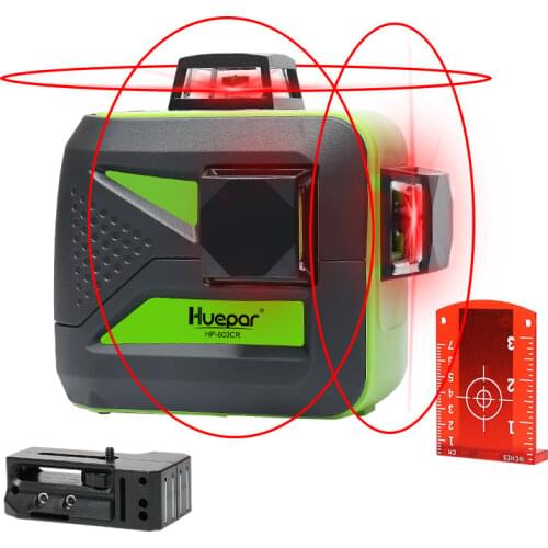 Huepar 12 Lines 3D Cross Laser Level Self-Leveling 360 Horizontal And Vertical Cross Super Powerful Red Laser Beam Line