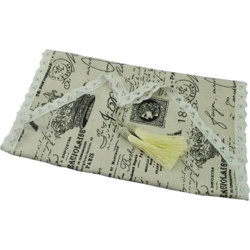 Linen Cotton Tassel Lace Table Runners European Style Printed Iron tower Home Table Runner Christmas Wedding Party Table Decors