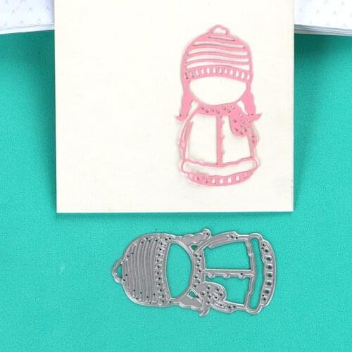 DUOFEN METAL CUTTING DIES fashion winter girl stencil DIY Scrapbook Paper Album 2019 new