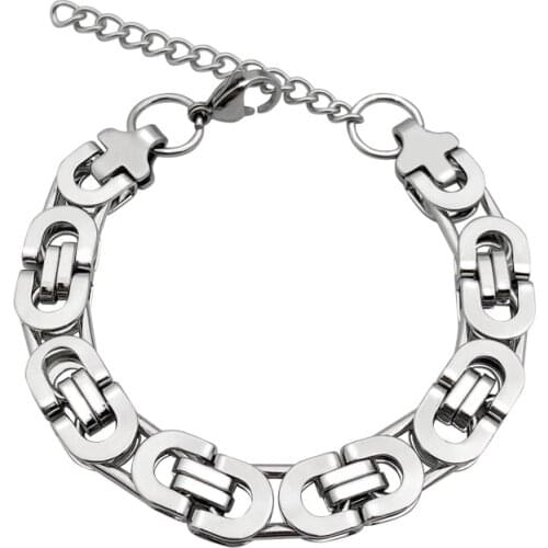 Fashionable men and women titanium steel bracelet domineering rough punk gifts for men