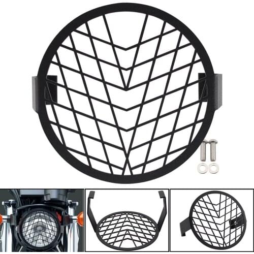 Moto Headlight Cover Mesh Grille Lampshade Mesh Grill Mask Protector Retro Grid headlight Mask Cover For YAMAHA XG250 Tricker
