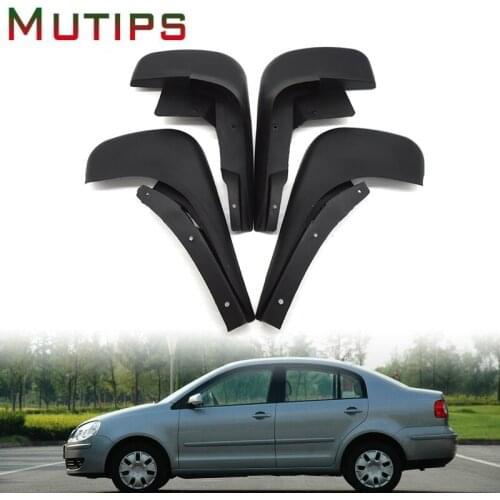 Mutips rear car mud flaps mudguards fender flares cover accessories auto For Volkswagen VW Polo Mk4 9N3 2005 2006 2007 2008 2009