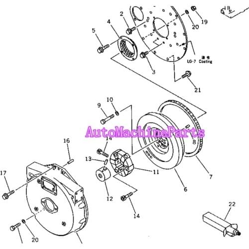 New Coupling Assy 20T-01-31110 for Komatsu SK815-5 WA20-2 WA30-5 WA40-3 WA50-6