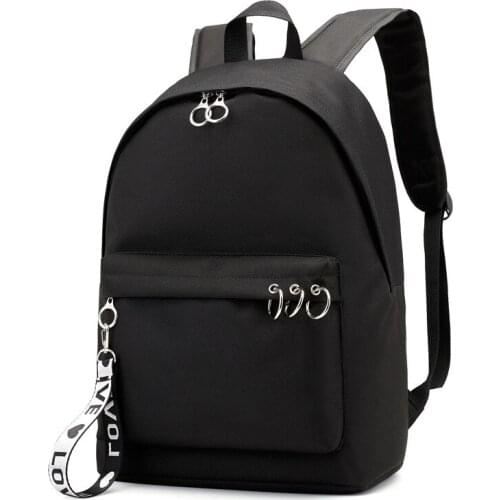 2021 Solid Backpack Girl School Bags for Teenage College Wind Women SchoolBag High Student Bookbag Famale Teen Bagpack