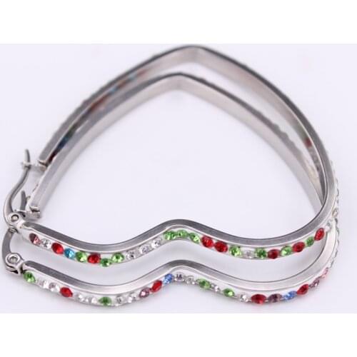 Wholesale Diameter 40mm50mm steel color crystal Heart-shaped Heart-shaped Prom Fashion Gift recommended LH870