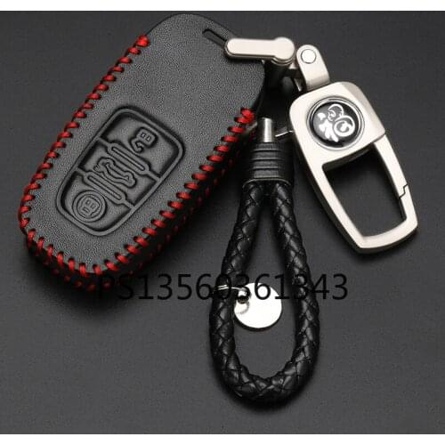 Suitable for Audi A4l A6l A3 Q3 Q5l A5 Q7 A1Q2l car key cover leather shell buckle