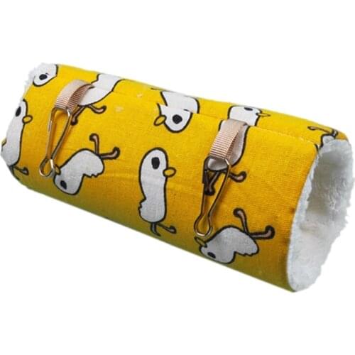 Hanging Hammock for Small Animals Plush Bed Hideout for Hamster Ferret Tunnel Swing for Pet Play Sleep Chasing