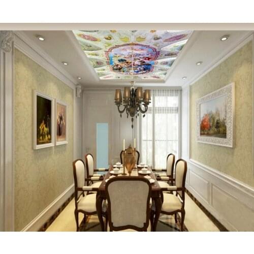 Living Room Bedroom Ceiling Background Wallpaper 3D Mural European ceilings angel ceiling mural