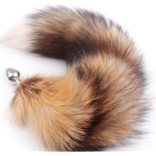 Furry wild Fox Tail Metal Doggy Anal Plug Sexy Toys Butt Plug cosplay Flirt g-spot Anus Plug For Women fetish cat Tail Adult Toy