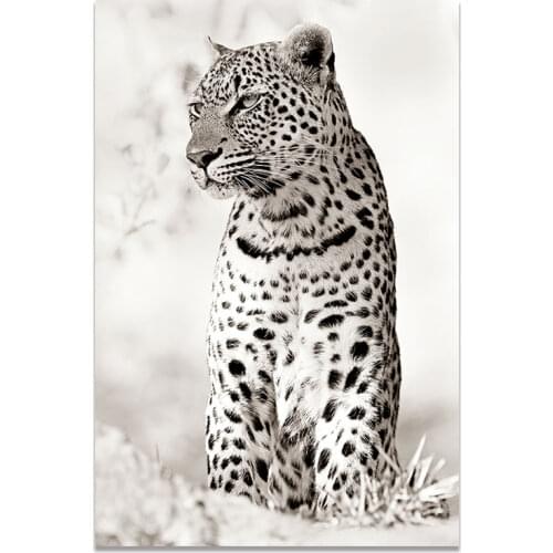 Nordic Scandinavian Reed Leopard Lion Art Decor Living Sofa Wall Decor Picture Quality Canvas Painting Poster Home Decor