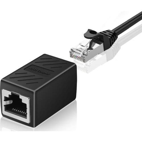 JTKE RJ45 Connector Ethernet Cable Adapter Lan Cable Cat7/6/5e RJ45 Extender Splitter Network Cable Connection