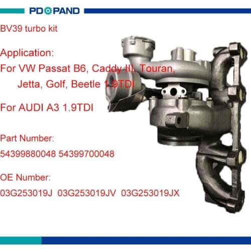 BV39 turbo part turbine wheel for VW AUDI SKODA SEAT BLS BXE BXJ BSU diesel engine 54399880048 54399700048 03G253019J