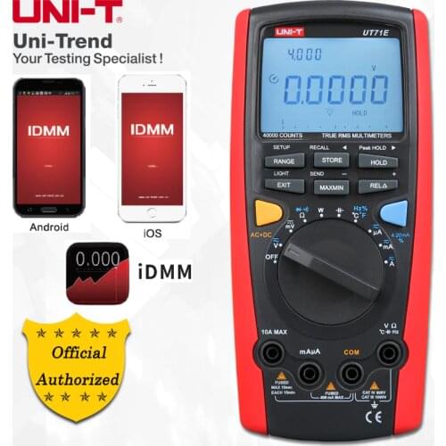 UNI-T UT71A/UT71B/UT71C/UT71D/UT71E Middle Size Intelligent Digital Multimeters; Digital Multimeter, USB/Bluetooth Communication
