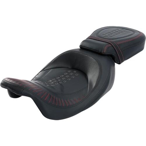 Motorcycle 2-Up Driver Rear Passenger Seat For Harley Road King Road Glide Street Glide 2009-2020