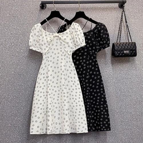 M-4XL plus size women sexy Office dress vestido 2021 Summer short sleeve bow print slim party evening female dresses