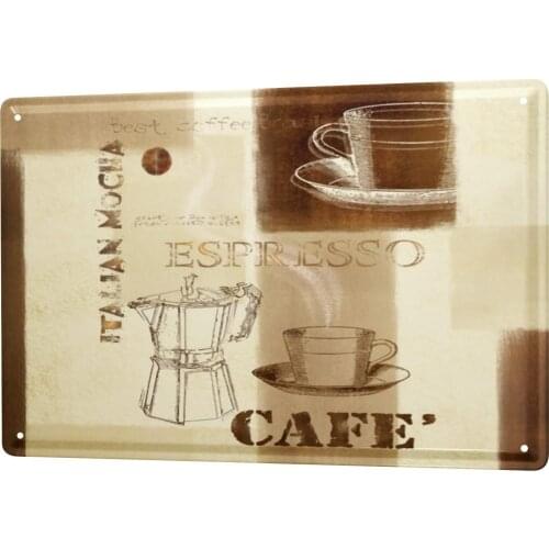 SINCE 2004 Tin Sign Metal Plate Decorative Sign Home Decor Plaques Restaurant Kitchens Decoration Italian Espresso Coffee