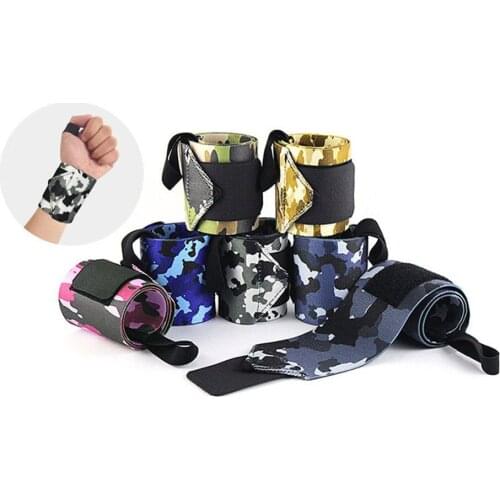 1 Pair Nylon Compression Camouflage Wrist Band Wrap Gym Weight Lifting Brace Support Basketball Sports