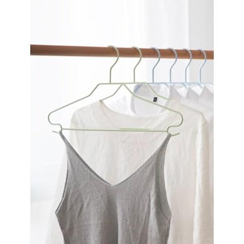 10pcs/Lot Non Slip Adult Clothes Hangers Heavy Duty Metal with Rubber Coating Thickened Space Saving