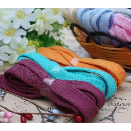 12mm Multi Color Cotton Rope for Shoelace Athletic Sport Sneakers Flat Shoelaces Drawstring Bags
