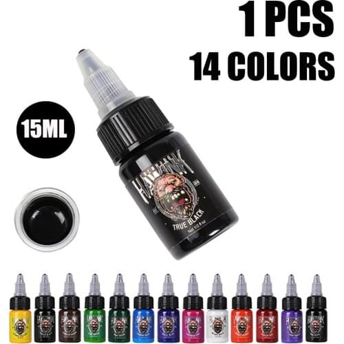 15ml 14 Colors Professional Tattoo Ink For Body Art Pigment Permanent Microblading Beauty Art Tattoo Ink Supplies