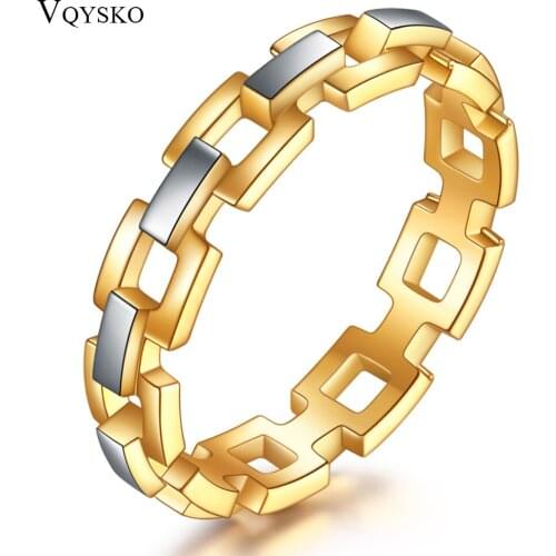 2020 Luxury Gold Color Gear Couple Love Engagement Rings Wholesale Fashion Stainless Steel Women Ring For Party Accessories
