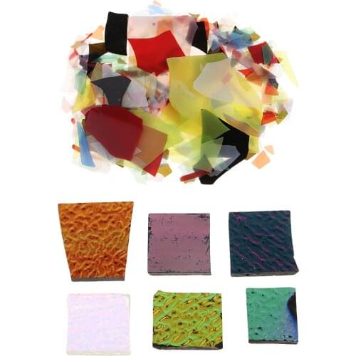 28g/Set Mixed Beautiful Glass Chips Fusing Glasses Microwave Kiln Accessories for DIY Craft Decoration Ornament Embellishment