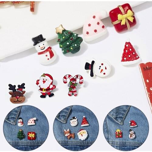 3/4pcs Acrylic Brooch Snowman Elk Pattern Christmas Jewelry Gift Decoration Fashion Exquisite Clothing Decoration Cardigan Clip