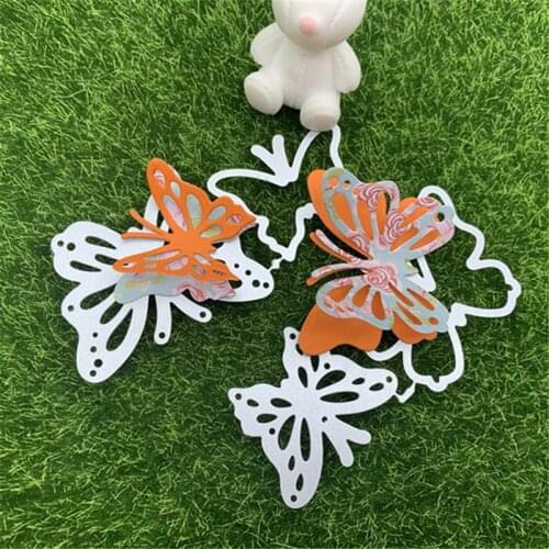 4PCS Butterfly frame Stamps Metal Die Cutting Dies Stencils DIY Scrapbooking Album Decorative Embossing DIY Paper Cards Making
