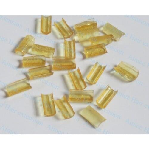 Free shipping 1000pcs Keratin Glue Nail Tip keratin Transparent yellow(Finger protceter*2 heat protecter*2 & clip*1 for free)