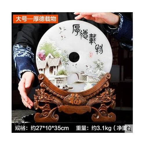 Hongdezaiwu safe buckle ornaments natural jade lucky gift living room new home decorations