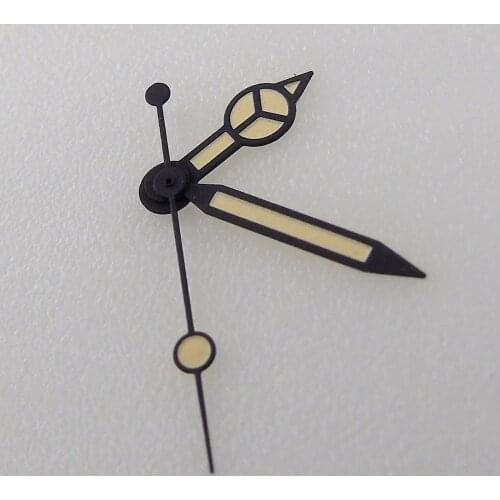 Black Steel Automatic Watch Hand fit NH35A NH36A 7S26 Movement Blue/Red Second Hand