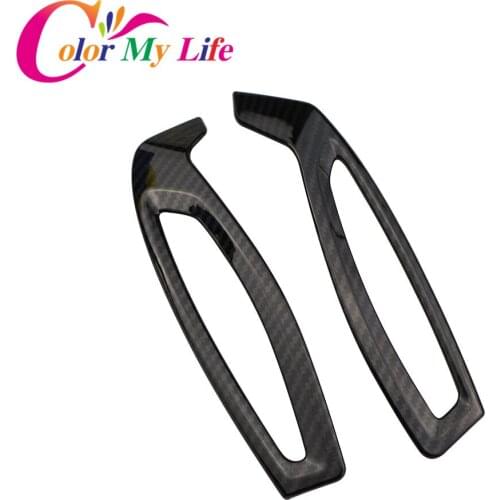 Color My Life 2Pcs/Set Car Chrome Front Air Vent Protection Trim Air Conditioning Cover Stickers for Toyota C-HR CHR 2016 - 2018